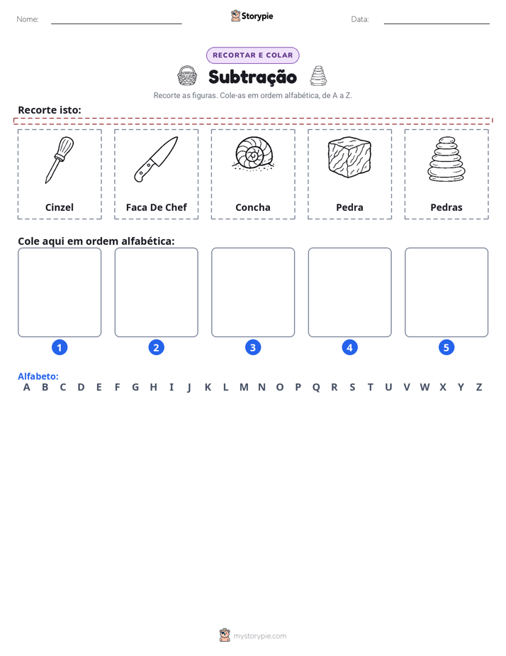 Recortar & Colar Alfabeto