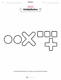 Multiplikation Malvorlage für Kinder