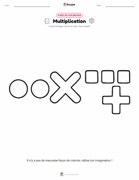 Page de coloriage Multiplication pour les enfants