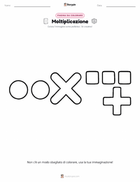 Pagina da colorare di Moltiplicazione per bambini