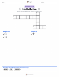 Multiplikation druckbare Arbeitsblatt Vorschau