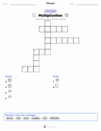 Multiplication printable worksheet preview