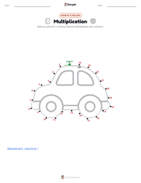 Aperçu de la feuille de travail imprimable Multiplication