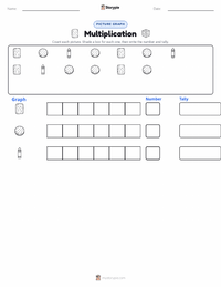 Multiplication printable worksheet preview