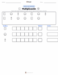 Vista previa de la hoja de trabajo imprimible de Multiplicación