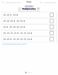 Multiplication printable worksheet preview