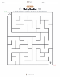Multiplikation druckbare Arbeitsblatt Vorschau