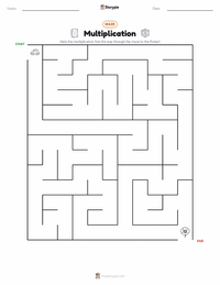 Multiplication printable worksheet preview
