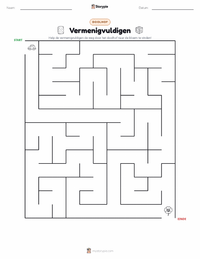 Vermenigvuldiging afdrukbare werkblad voorbeeld