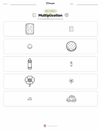 Multiplication printable worksheet preview