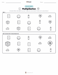 Multiplikation druckbare Arbeitsblatt Vorschau