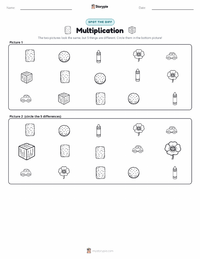 Multiplication printable worksheet preview