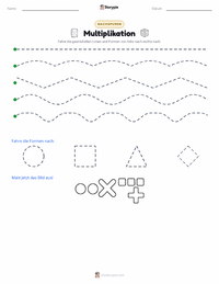 Multiplikation druckbare Arbeitsblatt Vorschau