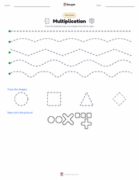 Multiplication printable worksheet preview