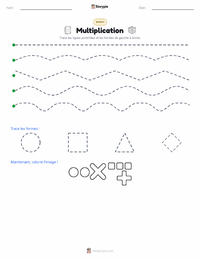 Aperçu de la feuille de travail imprimable Multiplication