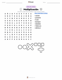 Vista previa de la hoja de trabajo imprimible de Multiplicación