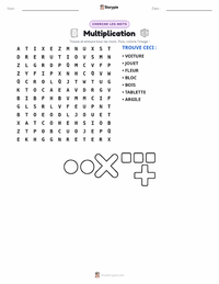 Aperçu de la feuille de travail imprimable Multiplication