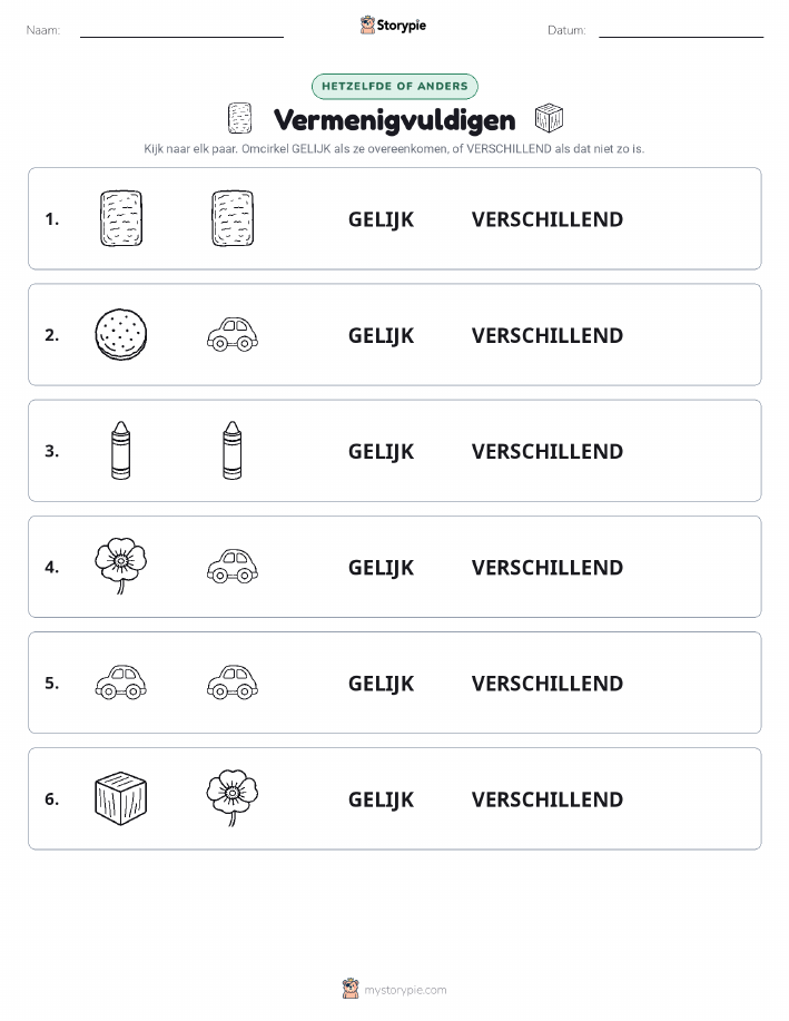 Zelfde of Verschillend