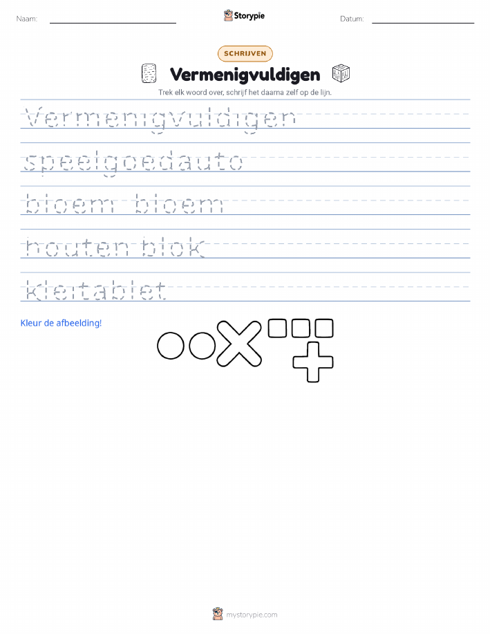 Schrijf Oefening