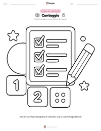 Pagina da colorare di Conteggio per bambini