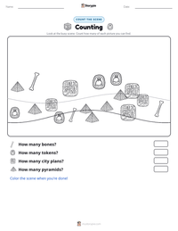 Counting printable worksheet preview