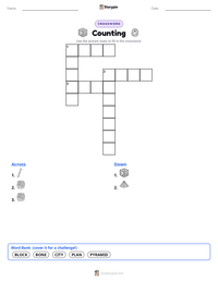 Counting printable worksheet preview