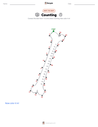 Counting printable worksheet preview