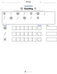 Counting printable worksheet preview
