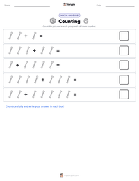 Counting printable worksheet preview