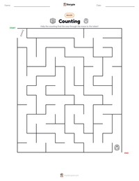 Counting printable worksheet preview