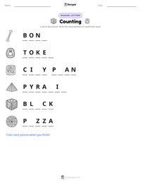 Counting printable worksheet preview