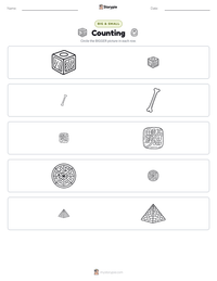 Counting printable worksheet preview