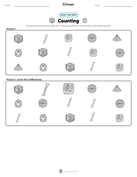 Counting printable worksheet preview