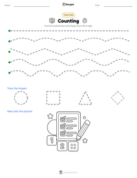 Counting printable worksheet preview