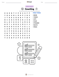 Counting printable worksheet preview