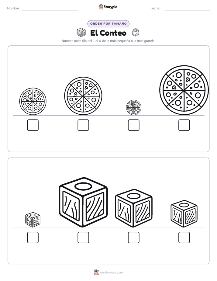 Orden de Tamaños