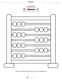 Abacus printable worksheet preview