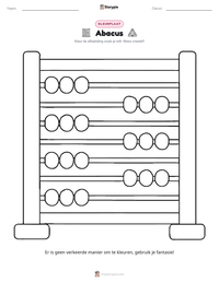 Abacus afdrukbare werkblad voorbeeld