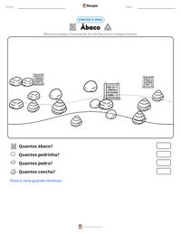 Prévia da folha de atividades imprimível Ábaco
