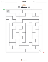 Abacus printable worksheet preview