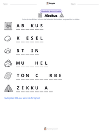 Abakus druckbare Arbeitsblatt Vorschau