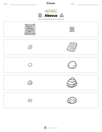 Abacus printable worksheet preview