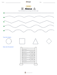 Abacus printable worksheet preview