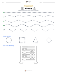 Abacus afdrukbare werkblad voorbeeld