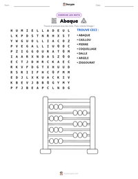 Aperçu de la feuille de travail imprimable Abaque