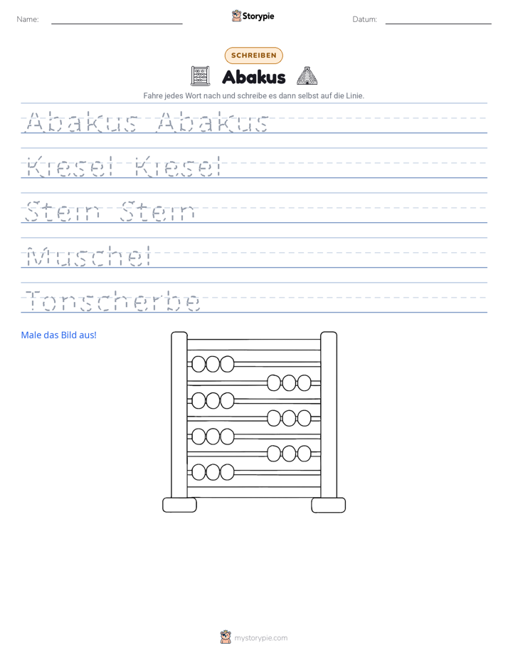 Schreibübung