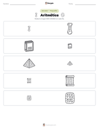 Vista previa de la hoja de trabajo imprimible de Aritmética