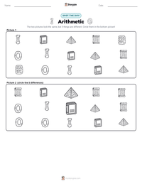 Arithmetic printable worksheet preview