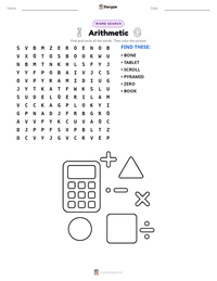Arithmetic printable worksheet preview