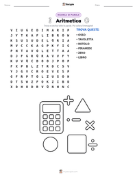 Anteprima della scheda stampabile di Aritmetica